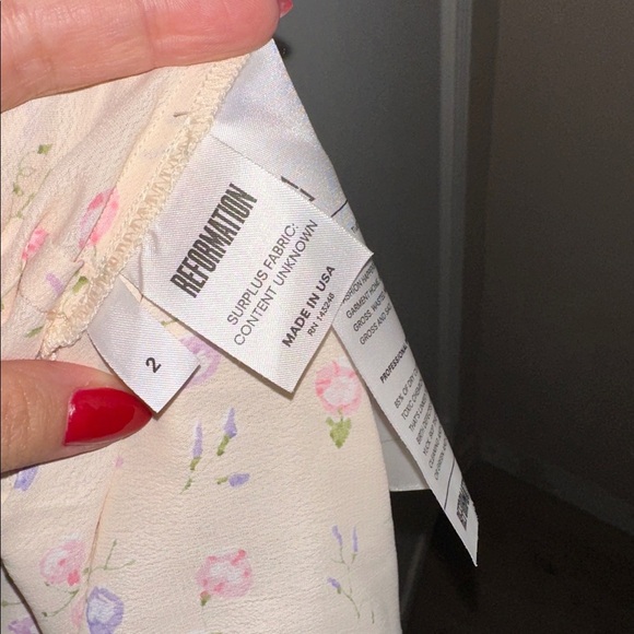 Reformation Wednesday Floral Mini Dress Size 2 - Picture 6 of 6
